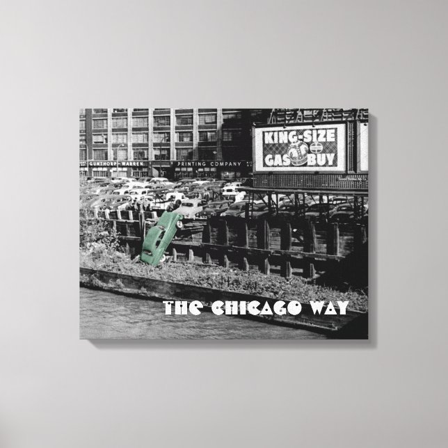 DER CHICAGO-WEG VERSCHWINDET DAS FARBSTOFFANTIK. LEINWANDDRUCK (Vorderseite)