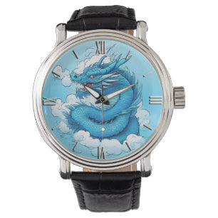 Der chinesische Drache in der Wolke Armbanduhr