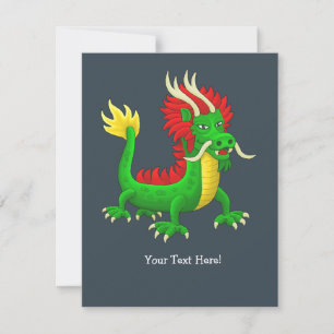 Der chinesische Drache Mitteilungskarte