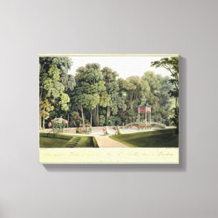 Der chinesische Pavillon in den Laxenburg Gärten, Leinwanddruck