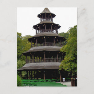 Der chinesische Turm im Englischen Garten Postkarte