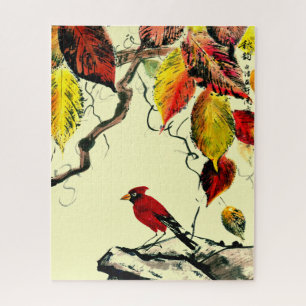 Der chinesische Vogel im Herbst Puzzle
