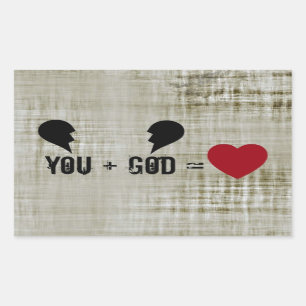 Der christliche Glaube an Gott Rechteckiger Aufkleber