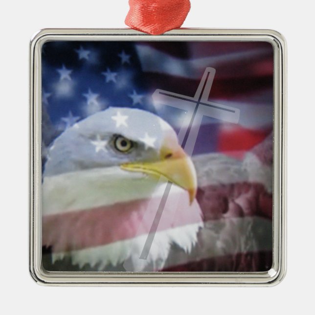 Der christliche Patriot Silbernes Ornament (Vorne)
