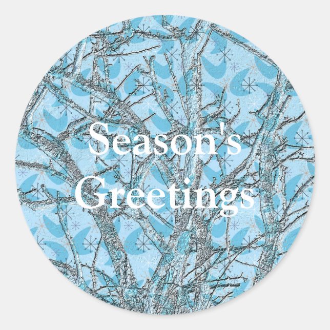 DER CHRISTMAS-BAUM RUNDER AUFKLEBER (Vorderseite)