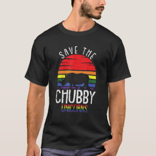 Der Chubby Unicorn Gay Pride Rhino Lgbt Q Pro gere T-Shirt