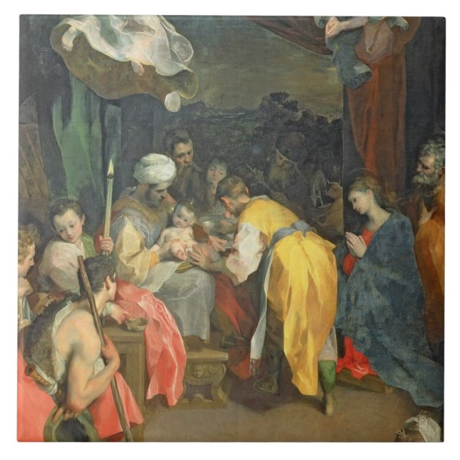 Der Circumcision von Christus, 1590 (Öl auf Fliese (Vorderseite)