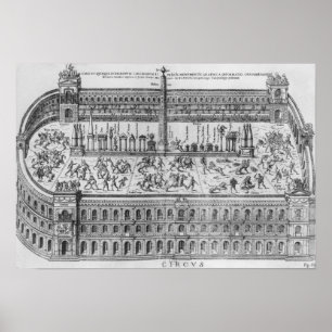 Der Circus Maximus in Rom, um 1600 Poster