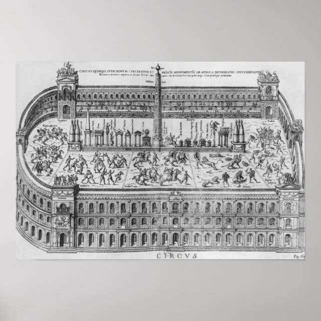 Der Circus Maximus in Rom, um 1600 Poster (Vorne)