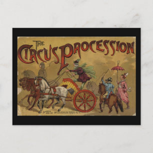 Der Circus Procession Back Cover Postkarte