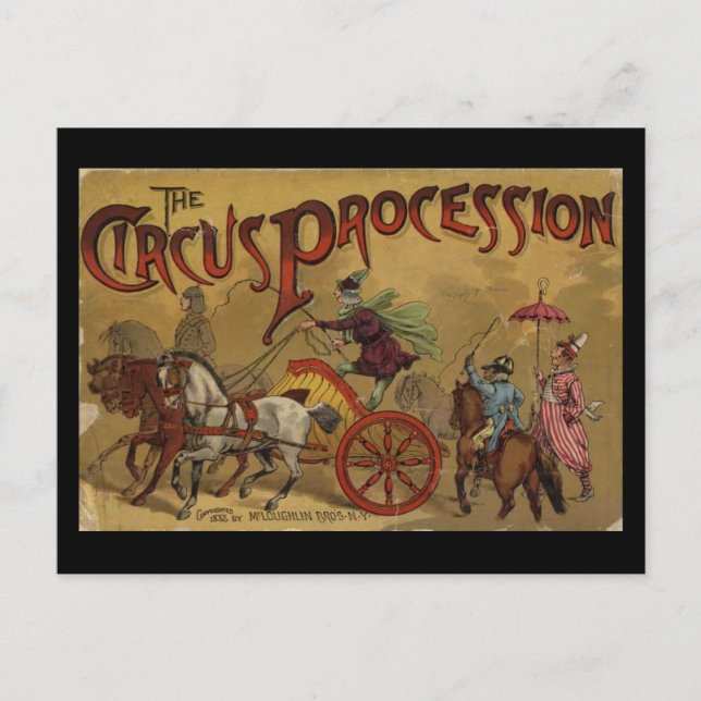 Der Circus Procession Back Cover Postkarte (Vorderseite)