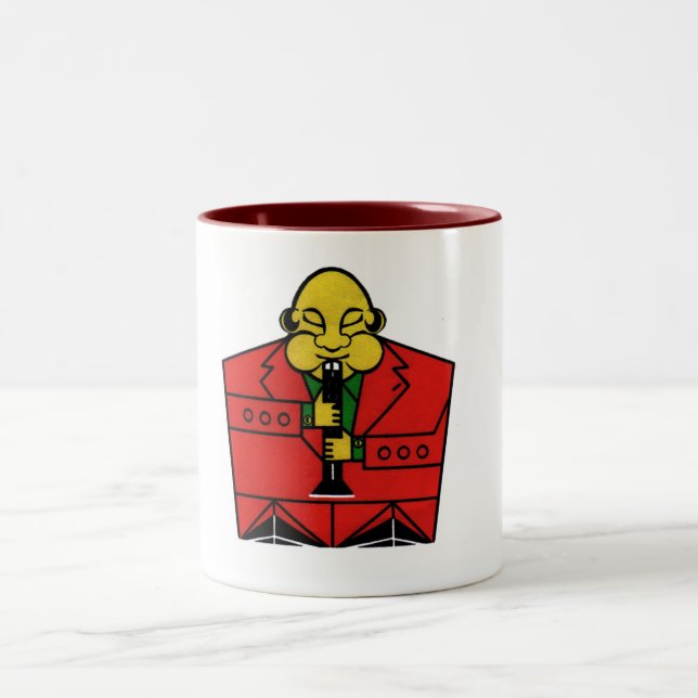 Der Clarinetist Zweifarbige Tasse (Mittel)