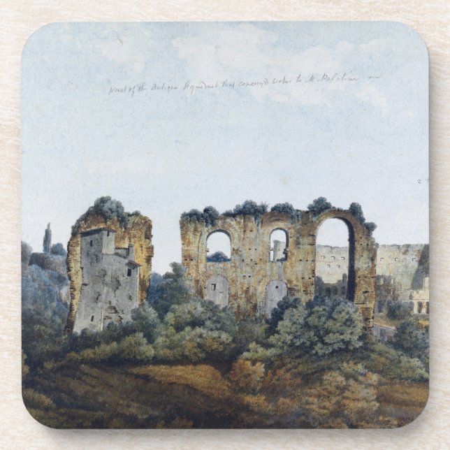 Der Claudean Aquädukt und der Colosseum, 1778 (w/c Untersetzer (Vorderseite)