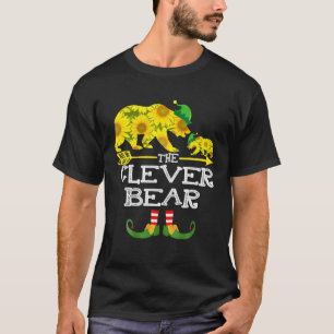 Der clevere Bärenelf Sonnenblume Weihnachtsgeschen T-Shirt