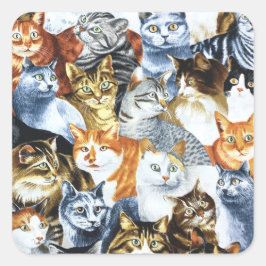 Der Clowder von CATS Quadratischer Aufkleber