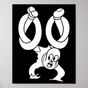 Der Clown Geist Verdrehtes Blackwork Poster