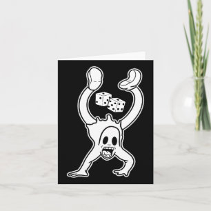 Der Clown Ghost Lucky Dice Handstand Gothic Cartoo Karte