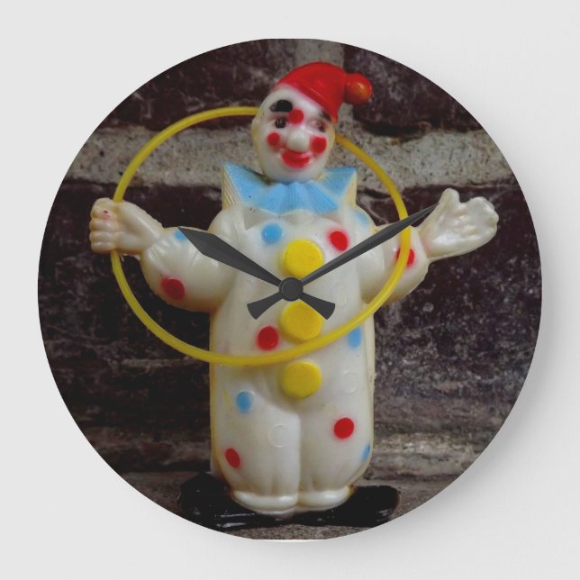 Der Clown Große Wanduhr (Vorderseite)