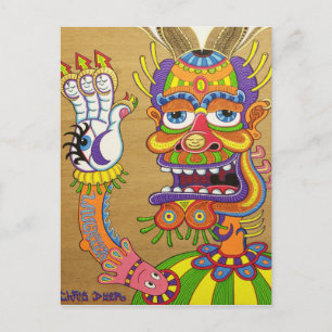 Der Clown ist ein Wiseman in Verkleidung Postkarte
