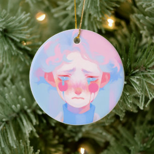 Der Clown Keramik Ornament