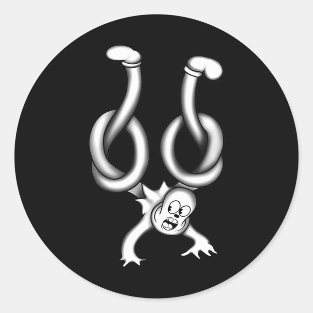 Der Clowngeister hat sich verdreht Runder Aufkleber (Vorderseite)