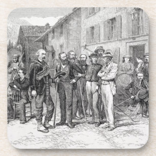 Der Clubraum von Zermatt im Jahre 1864, "vom Getränkeuntersetzer