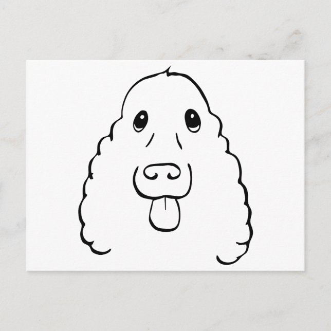 Der Cocker Spaniel Postkarte (Vorderseite)