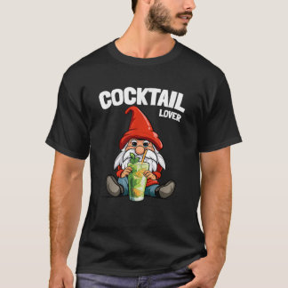 Der Cocktail-Liebhaber-Gnom lustige passende Famil T-Shirt