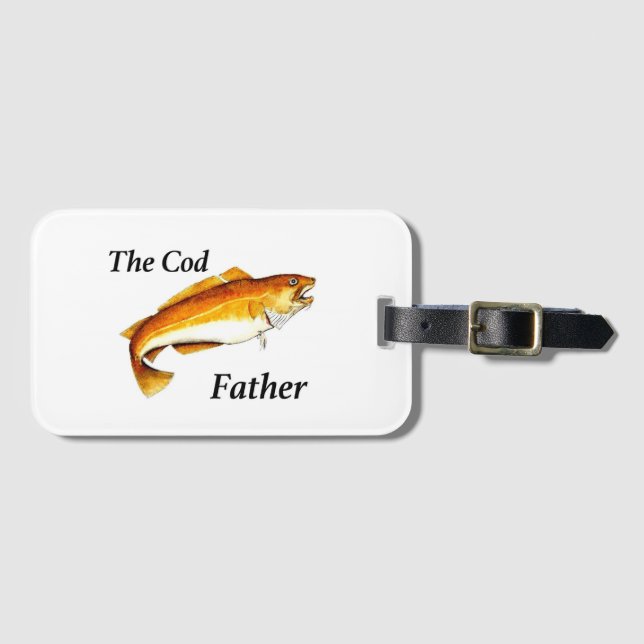 Der Cod-Vater ideale Angler. Gepäckanhänger (Vorderseite (Horizontal))
