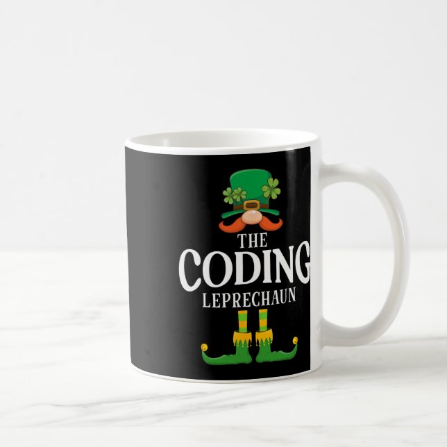 Der Coding Leprechaun St Patricks Day Matching  Kaffeetasse (Rechts)