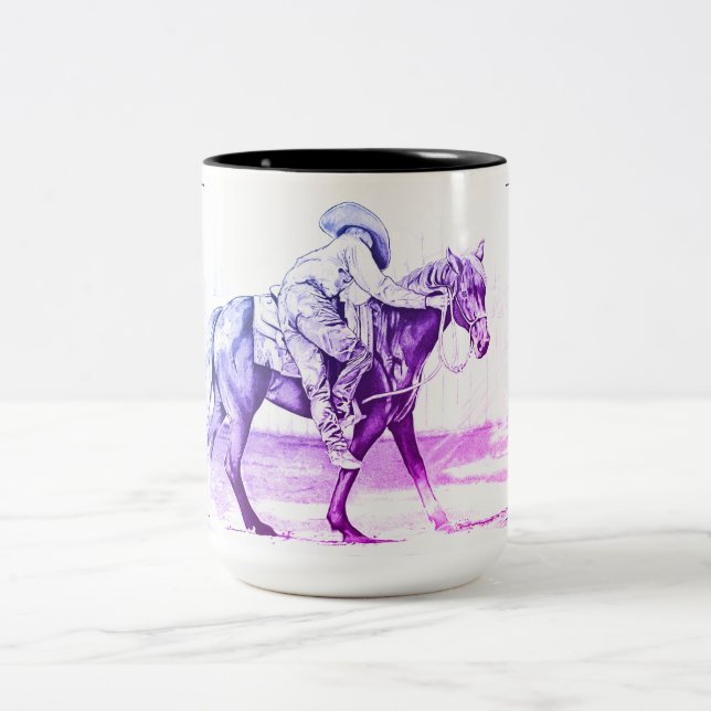 Der Colt Starter (lila) Zweifarbige Tasse (Mittel)
