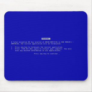 Der Computer-blaue Schirm des Todes Mousepad