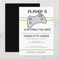 Der Computer Video Game Player hat eine Babydusche
