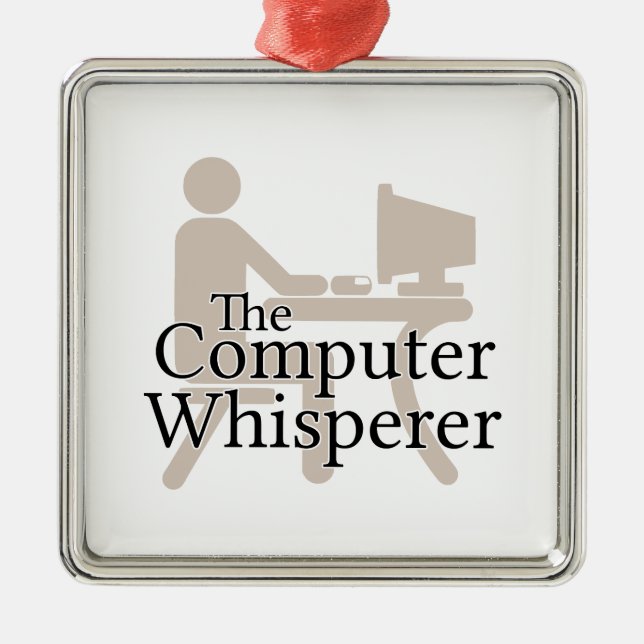 Der ComputerWhisperer Silbernes Ornament (Vorne)
