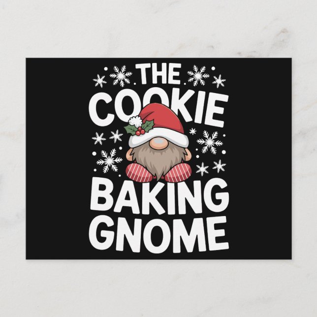Der Cookie-Back-Gnom Weihnachten Holly-Schneeflock (Vorderseite)