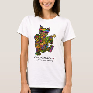 Der coole T - Shirt der glücklichen schwarze
