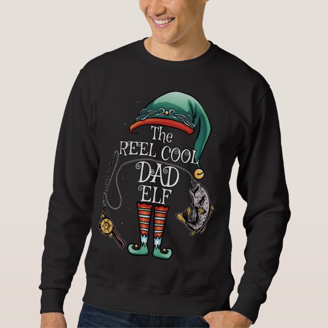 Der COOLE VATER Elf Matching Family Fishing Chri Sweatshirt (Vorderseite)