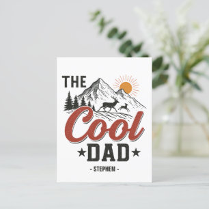Der Coole Vater - Rustikales Gebirge und Hirschdes Postkarte