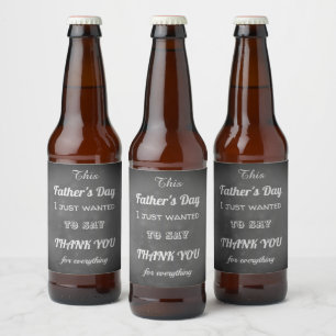 Der coole Vatertag danken Ihnen Mitteilung Bierflaschenetikett