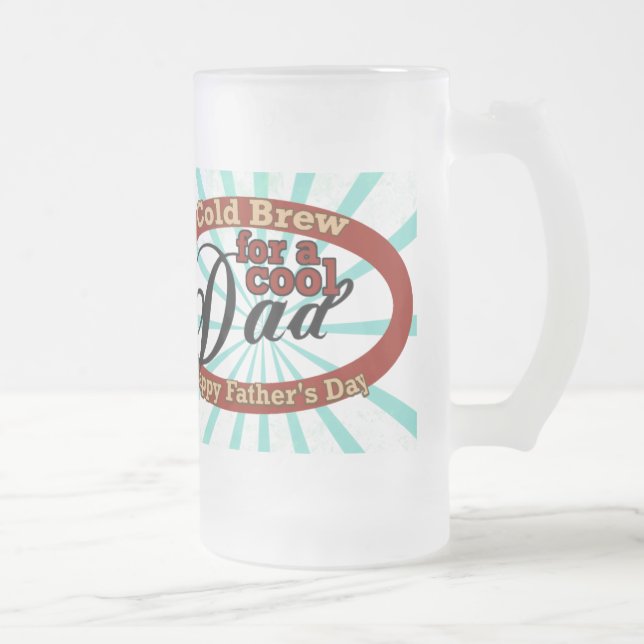 Der coole Vatertag Vater- Mattglas Bierglas (Rechts)