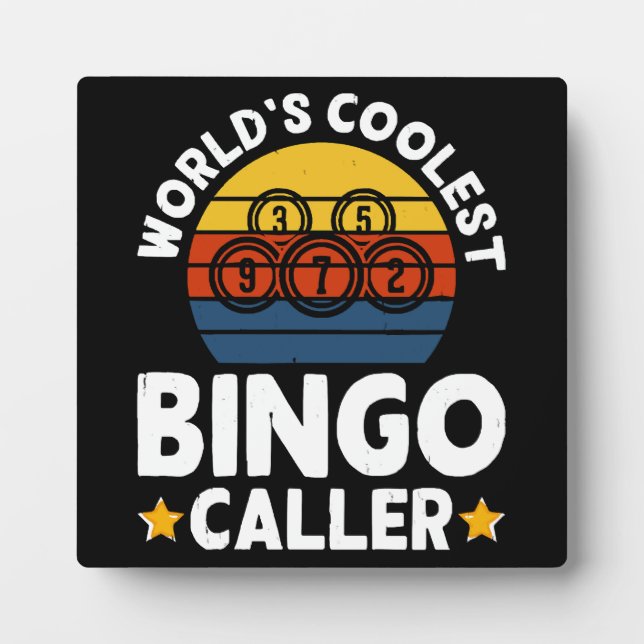 Der Coolste Bingo-Anrufer der Welt Fotoplatte (Vorderseite)