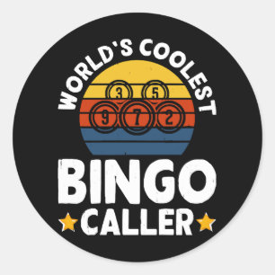 Der Coolste Bingo-Anrufer der Welt Runder Aufkleber