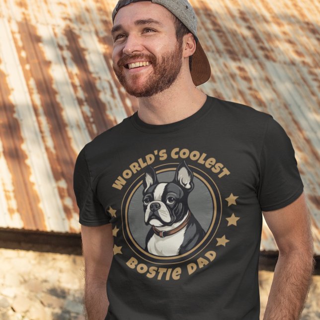 Der Coolste Bostie Boston Terrier Vater der Welt T-Shirt (Von Creator hochgeladen)