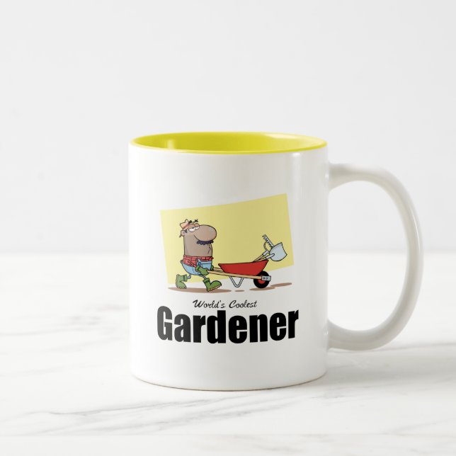 Der coolste Gärtner der Welt Zweifarbige Tasse (Rechts)