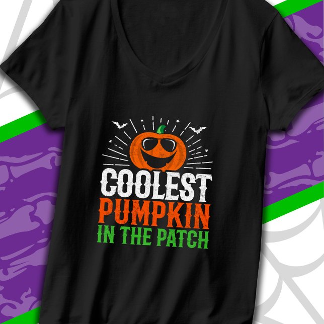 Der Coolste Kürbis im Patch-Halloween-Party T-Shirt (Von Creator hochgeladen)
