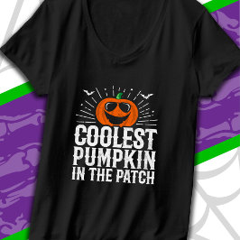 Der Coolste Kürbis im Patch-Halloween-Party T-Shirt