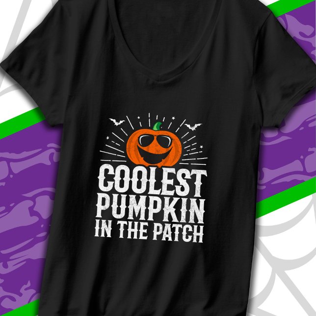 Der Coolste Kürbis im Patch-Halloween-Party T-Shirt (Von Creator hochgeladen)