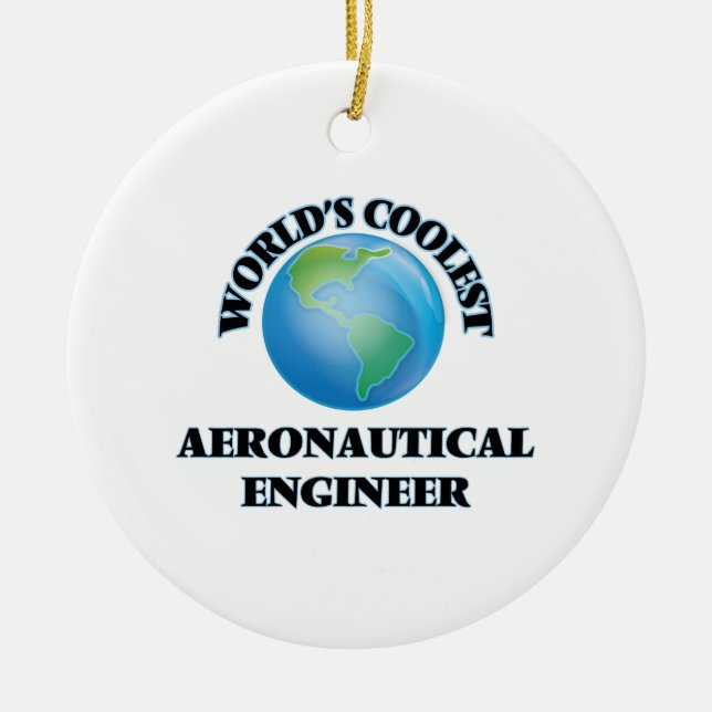 der COOLSTE Luftfahrtingenieur der Welten Keramikornament (Vorne)