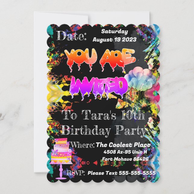 Der Coolste Ort der Personalisierten Einladung (Vorderseite)