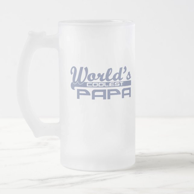 Der coolste Papa der Welt Mattglas Bierglas (Links)